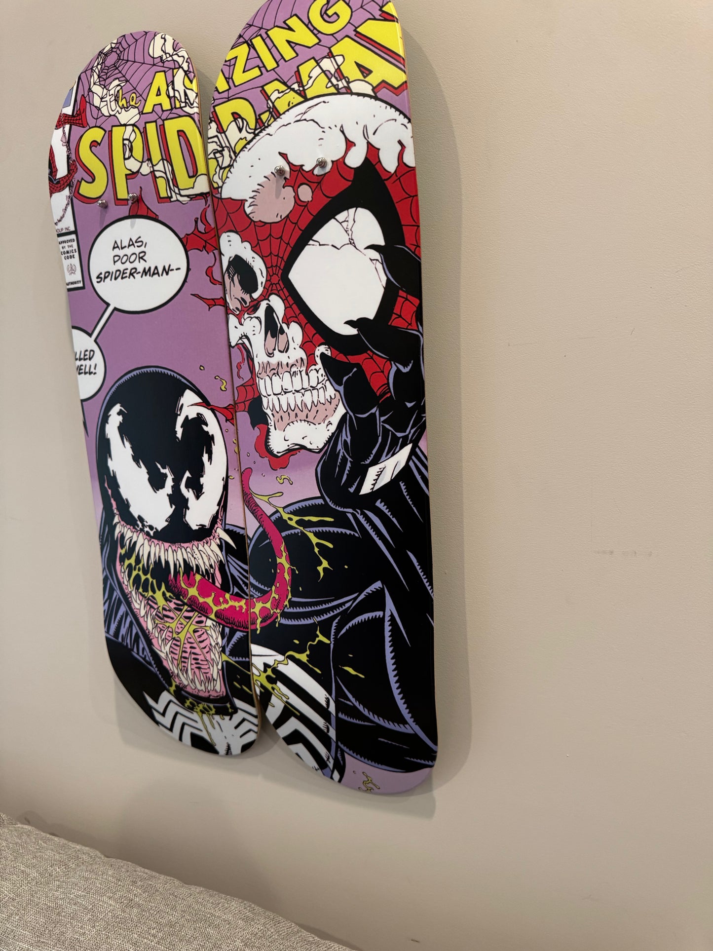 Venom Double Skate Deck Wall Art