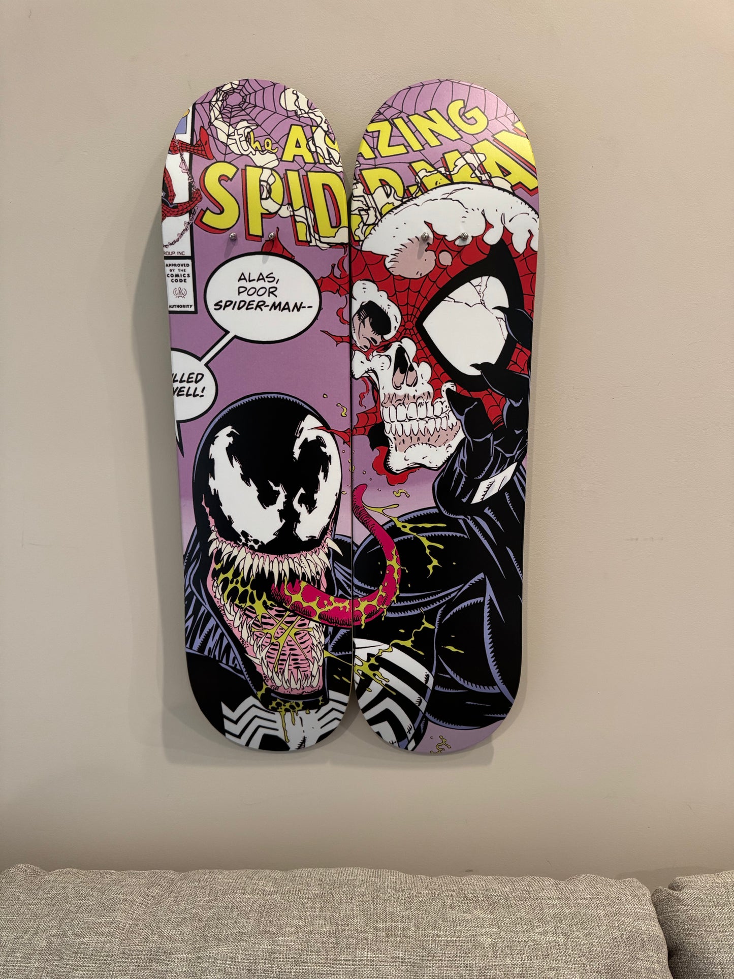 Venom Double Skate Deck Wall Art