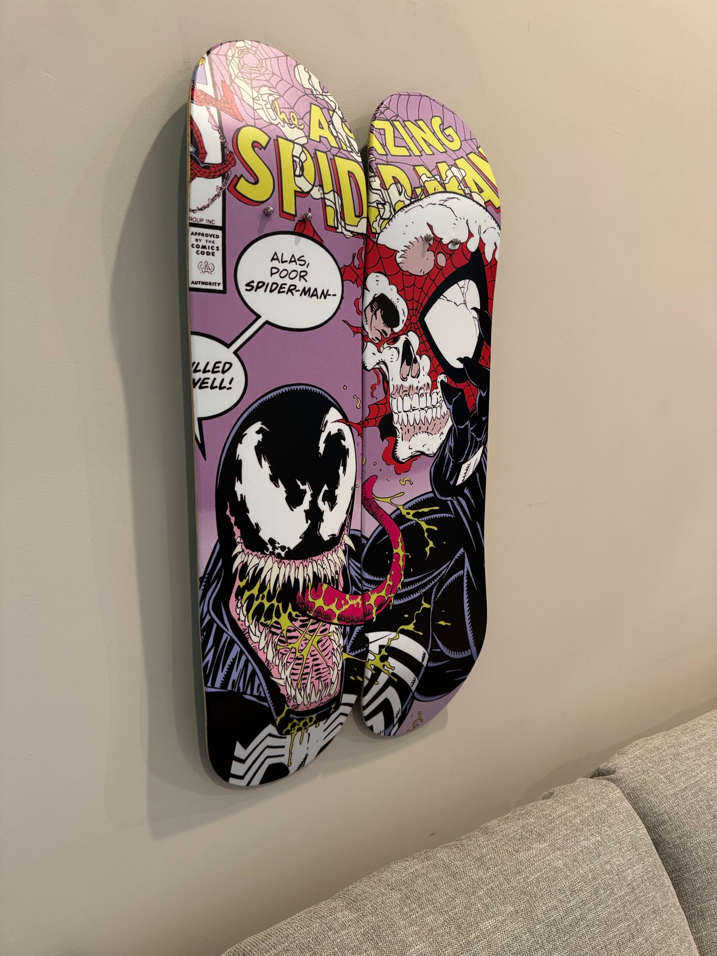 Venom Double Skate Deck Wall Art