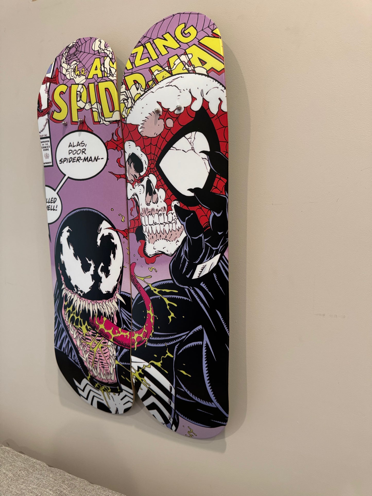 Venom Double Skate Deck Wall Art